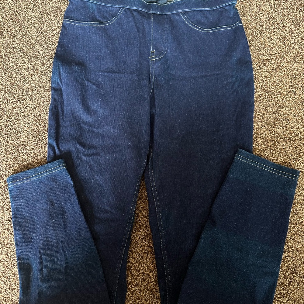 HUE Dark Blue Stretch Jeggings